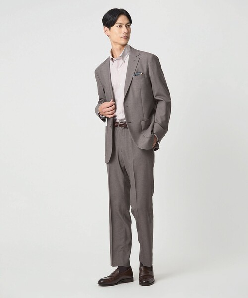 green label relaxing(グリーンレーベルリラクシング)の「エブリット コットンオックス ストライプ スナップ ボタンダウン シャツ -イージーアイロン-(ビジネスシャツ・メンズ・ワイン/ライム・M/L/S/XL)」の5枚目の写真