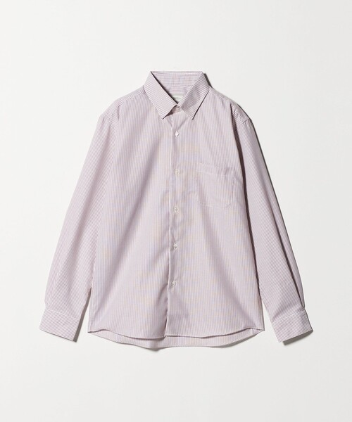 green label relaxing(グリーンレーベルリラクシング)の「エブリット コットンオックス ストライプ スナップ ボタンダウン シャツ -イージーアイロン-(ビジネスシャツ・メンズ・ワイン/ライム・M/L/S/XL)」の13枚目の写真