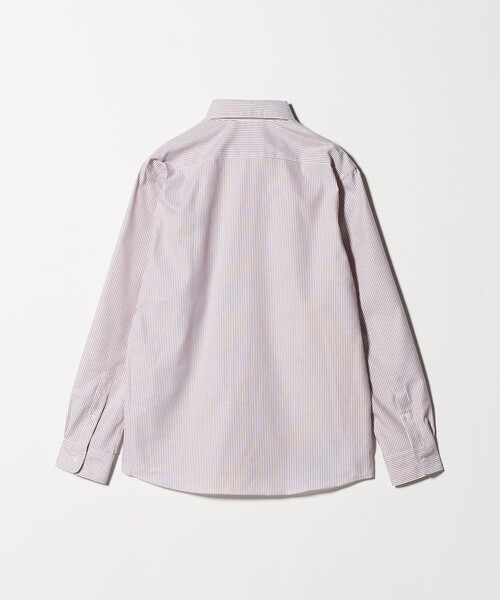 green label relaxing(グリーンレーベルリラクシング)の「エブリット コットンオックス ストライプ スナップ ボタンダウン シャツ -イージーアイロン-(ビジネスシャツ・メンズ・ワイン/ライム・M/L/S/XL)」の14枚目の写真