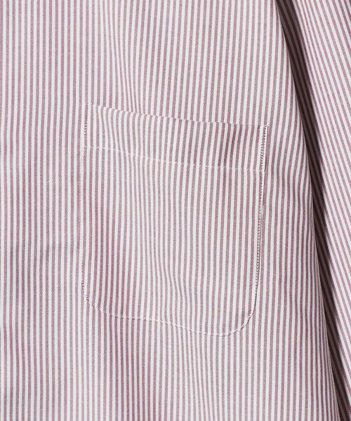 green label relaxing(グリーンレーベルリラクシング)の「エブリット コットンオックス ストライプ スナップ ボタンダウン シャツ -イージーアイロン-(ビジネスシャツ・メンズ・ワイン/ライム・M/L/S/XL)」の18枚目の写真