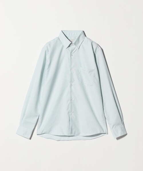 green label relaxing(グリーンレーベルリラクシング)の「エブリット コットンオックス ストライプ スナップ ボタンダウン シャツ -イージーアイロン-(ビジネスシャツ・メンズ・ワイン/ライム・M/L/S/XL)」の21枚目の写真