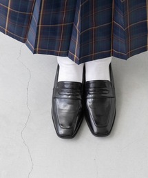 welleg（ウェレッグ）の「【 極やわ 】 晴雨兼用 スクエアトゥ ヒールローファー（ローファー）」