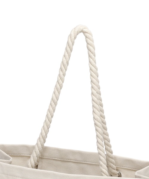 EVRIS（エヴリス）の「【EVRIS/エヴリス】ロゴファブリック　プリントロープトートバッグ／A4収納可（トートバッグ・レディース・ブラック/アイボリー/ワンウォッシュ・FREE）」の15枚目の写真