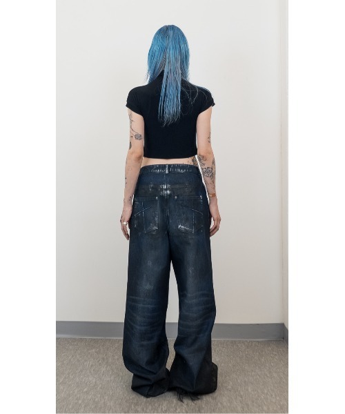 L.H.P（エルエイチピー）の「DOGMA EHKS/ドグマエークス/V CUT DENIM JEANS（デニムパンツ・レディース・ネイビー・M）」の5枚目の写真