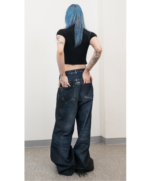 L.H.P（エルエイチピー）の「DOGMA EHKS/ドグマエークス/V CUT DENIM JEANS（デニムパンツ・レディース・ネイビー・M）」の6枚目の写真