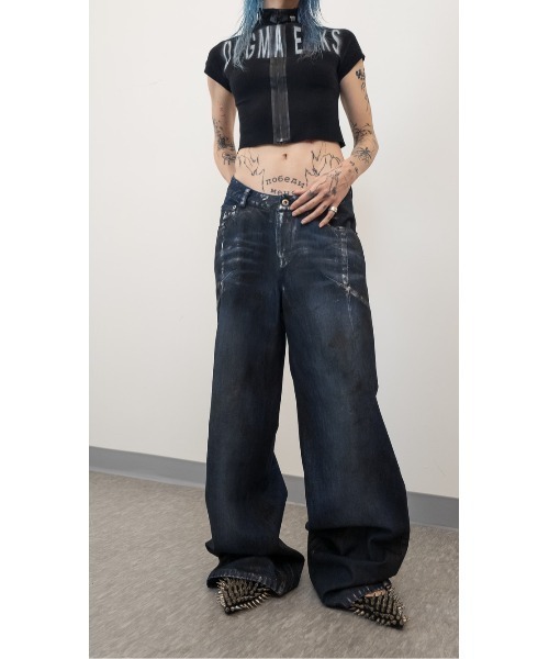 L.H.P（エルエイチピー）の「DOGMA EHKS/ドグマエークス/V CUT DENIM JEANS（デニムパンツ・レディース・ネイビー・M）」の7枚目の写真