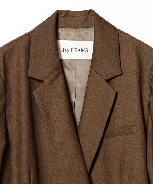 Ray BEAMS(レイビームス)の「4ボタン ダブル テーラード ジャケット(テーラードジャケット・レディース・ダークブラウン/ブラック・1/0)」の14枚目の写真