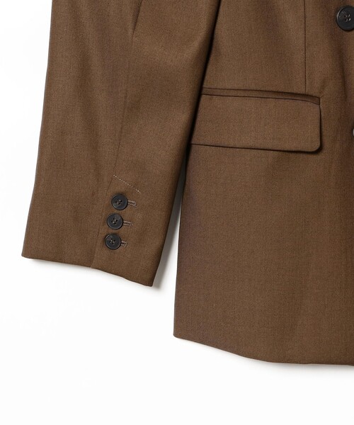 Ray BEAMS(レイビームス)の「4ボタン ダブル テーラード ジャケット(テーラードジャケット・レディース・ダークブラウン/ブラック・1/0)」の15枚目の写真