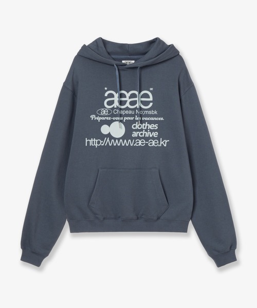 aeae（エーイーエーイー）の「WEB LOGO LOOSED HOODIE（スウェット・レディース・ブルー系その他/ネイビー/オートミール/グレー系その他/ライトグレー/ブルー/ダークベージュ/バーガンディー・MEDIUM/SMALL）」の6枚目の写真