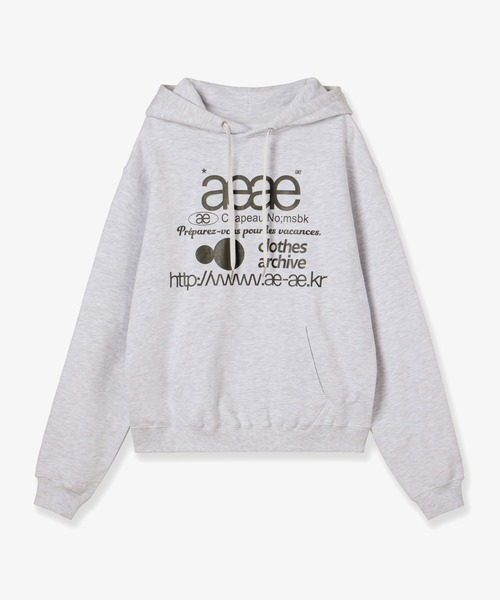 aeae（エーイーエーイー）の「WEB LOGO LOOSED HOODIE（スウェット・レディース・ブルー系その他/ネイビー/オートミール/グレー系その他/ライトグレー/ブルー/ダークベージュ/バーガンディー・MEDIUM/SMALL）」の2枚目の写真