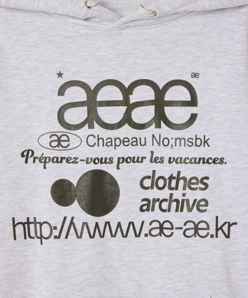 aeae（エーイーエーイー）の「WEB LOGO LOOSED HOODIE（スウェット・レディース・ブルー系その他/ネイビー/オートミール/グレー系その他/ライトグレー/ブルー/ダークベージュ/バーガンディー・MEDIUM/SMALL）」の11枚目の写真