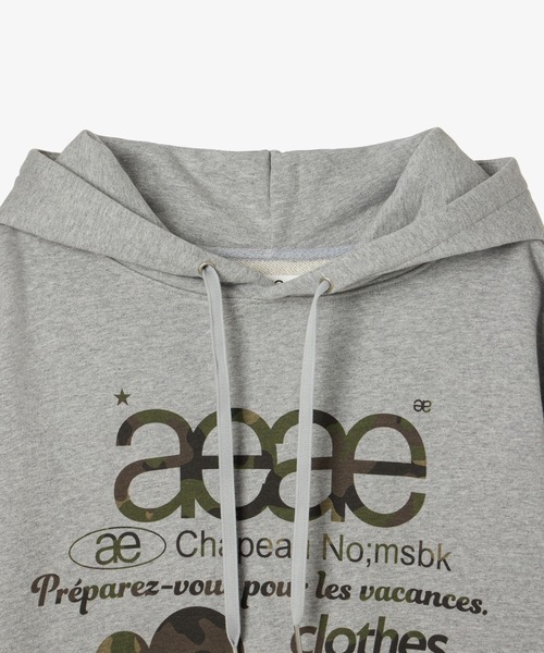 aeae（エーイーエーイー）の「WEB LOGO LOOSED HOODIE