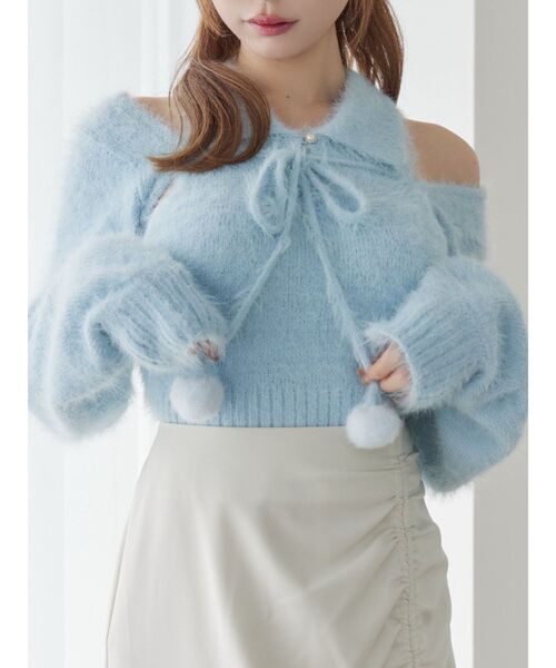 EATME（イートミー）の「シャツカラーアンサンブルニットTOP（ニット