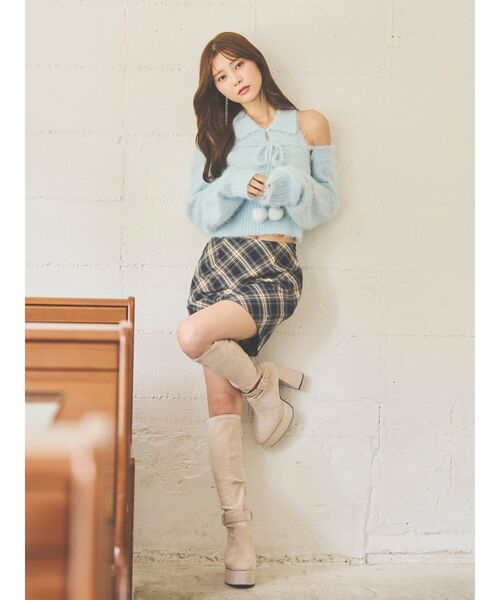 EATME（イートミー）の「シャツカラーアンサンブルニットTOP（ニット/セーター・レディース・オフホワイト/ブルー/ブラック・FREE）」の10枚目の写真