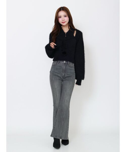 EATME（イートミー）の「シャツカラーアンサンブルニットTOP（ニット/セーター・レディース・オフホワイト/ブルー/ブラック・FREE）」の21枚目の写真