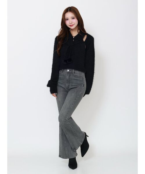 EATME（イートミー）の「シャツカラーアンサンブルニットTOP（ニット/セーター・レディース・オフホワイト/ブルー/ブラック・FREE）」の22枚目の写真