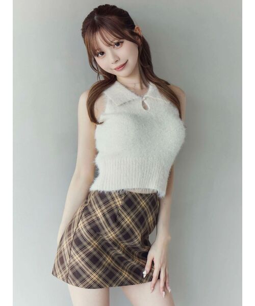 EATME シャツカラーアンサンブルニットTOP EATME（イートミー） ニット セーター シャツカラーアンサンブルニット