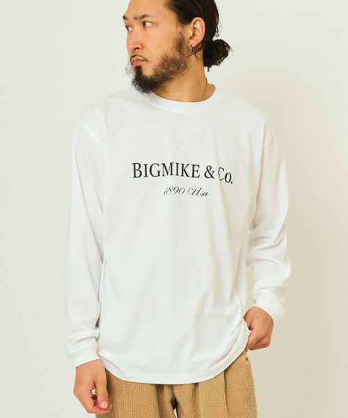 BIG MIKE（ビッグマイク）の「BIG MIKE ビッグマイク ラグジュアリー ロゴ 長袖 Tシャツ ロンT / 102538371（Tシャツ/カットソー・メンズ・ホワイト/ブラック/ヘザーグレー・LARGE/MEDIUM/X-LARGE）」の8枚目の写真
