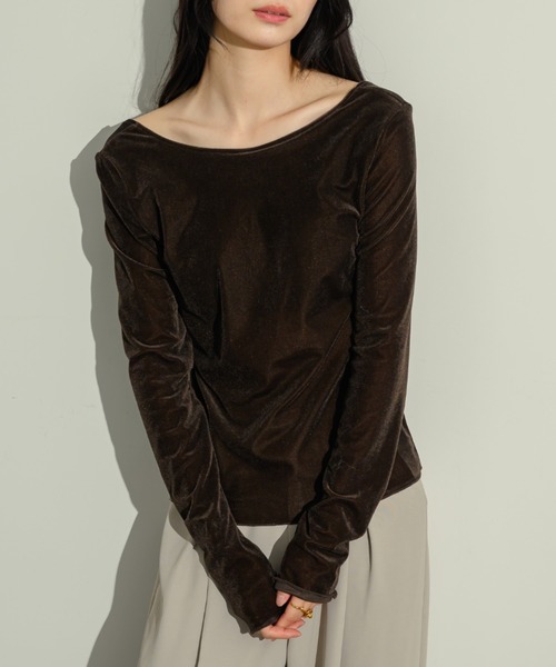 シアーベロアバックシャントップス（Tシャツ/カットソー）｜NEUNA
