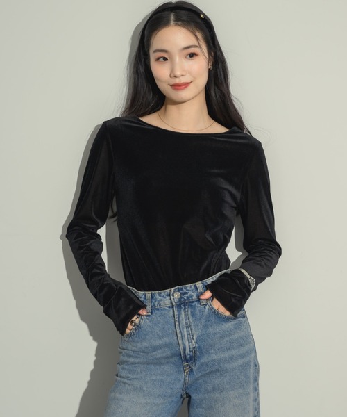 シアーベロアバックシャントップス（Tシャツ/カットソー）｜NEUNA