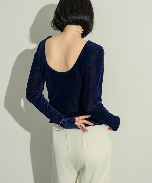 シアーベロアバックシャントップス（Tシャツ/カットソー）｜NEUNA