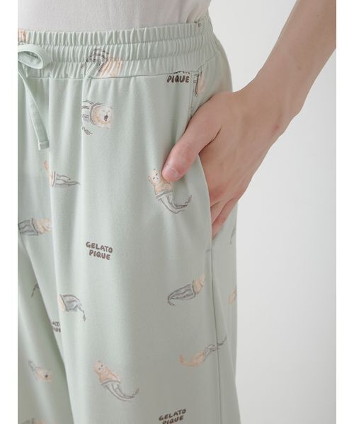 ONLINE限定】【HOMME】sleeping cat ワンポイントTシャツ＆総柄ロング