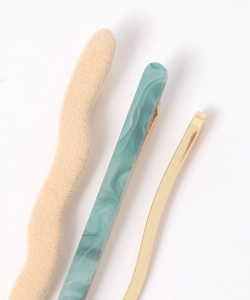 niko and...(ニコアンド)の「WAVE3SETヘアピン(ヘアピン・レディース・ブラウン/グリーン/ネイビー・0)」の6枚目の写真