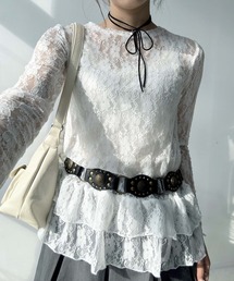 AS KNOW AS plus | ♪裾ティアードシアープルオーバー(Tシャツ/カットソー)