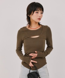 LIENCOEUR | ラウンドレイヤードトップス(Tシャツ/カットソー)