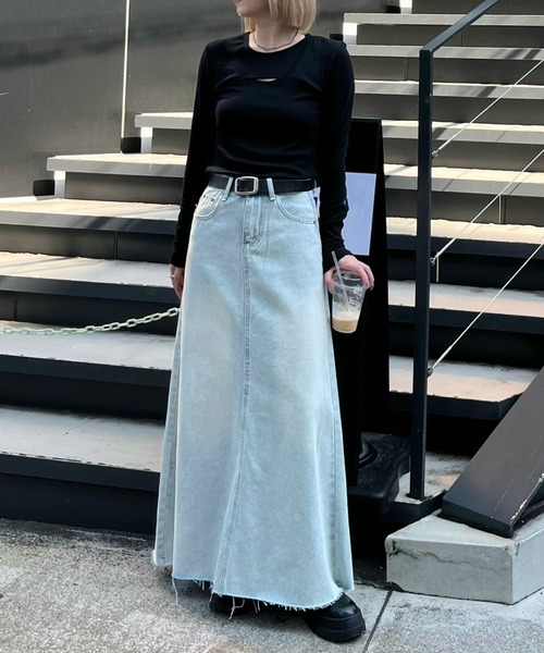 LIENCOEUR（リアンクール）の「ラウンドレイヤードトップス（Tシャツ/カットソー・レディース・ブラウン/ブラック/ホワイト/グレー・FREE）」の5枚目の写真