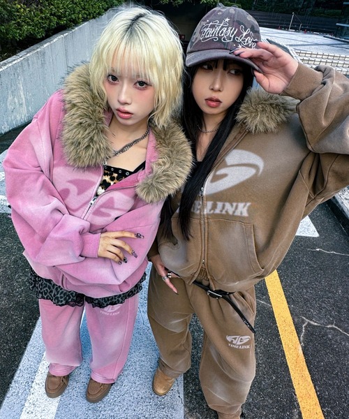 A'gem(エージェム)の「A'GEM/9 × .kom 『A'gem/エージェム』 加工スウェットパンツ(スウェットパンツ・メンズ・チャコールグレー/ブラウン/ピンク・FREE)」の5枚目の写真