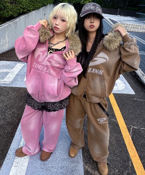 A'gem(エージェム)の「A'GEM/9 × .kom 『A'gem/エージェム』 加工スウェットパンツ(スウェットパンツ・メンズ・チャコールグレー/ブラウン/ピンク・FREE)」の6枚目の写真
