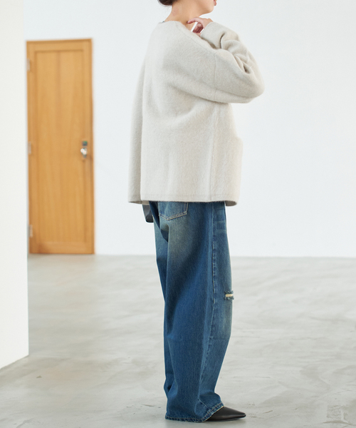 Spick & Span 2025AW ウールフォックスニットジャケット Spick & Span｜ウールフォックスニットジャケット | Rakuten Fashion