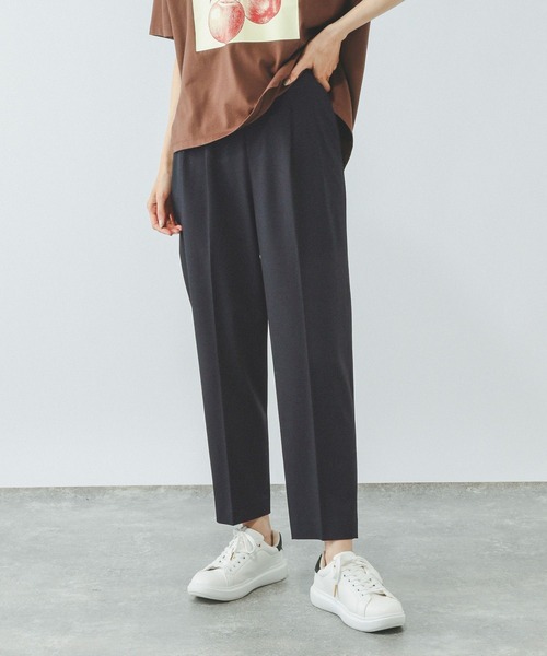 GLOBAL WORK（グローバルワーク）の「ウツクシルエットテーパードパンツ/494098（その他パンツ・レディース・ブラック/ブラウン系その他6/その他/グレー/ネイビー/ダークブルー・MEDIUM/X-LARGE/SMALL/X-SMALL/LARGE/XX-LARGE/S-Long/M-Long/L-Long/XL-Long）」の4枚目の写真