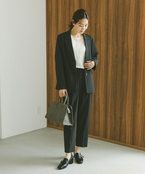 GLOBAL WORK（グローバルワーク）の「ウツクシルエットテーパードパンツ/494098（その他パンツ・レディース・ブラック/ブラウン系その他6/その他/グレー/ネイビー/ダークブルー・MEDIUM/X-LARGE/SMALL/X-SMALL/LARGE/XX-LARGE/S-Long/M-Long/L-Long/XL-Long）」の7枚目の写真