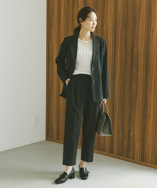 GLOBAL WORK（グローバルワーク）の「ウツクシルエットテーパードパンツ/494098（その他パンツ・レディース・ブラック/ブラウン系その他6/その他/グレー/ネイビー/ダークブルー・MEDIUM/X-LARGE/SMALL/X-SMALL/LARGE/XX-LARGE/S-Long/M-Long/L-Long/XL-Long）」の8枚目の写真