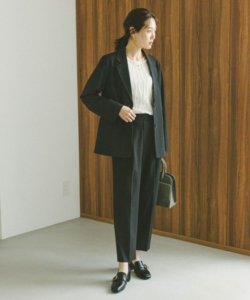 GLOBAL WORK（グローバルワーク）の「ウツクシルエットテーパードパンツ/494098（その他パンツ・レディース・ブラック/ブラウン系その他6/その他/グレー/ネイビー/ダークブルー・MEDIUM/X-LARGE/SMALL/X-SMALL/LARGE/XX-LARGE/S-Long/M-Long/L-Long/XL-Long）」の9枚目の写真