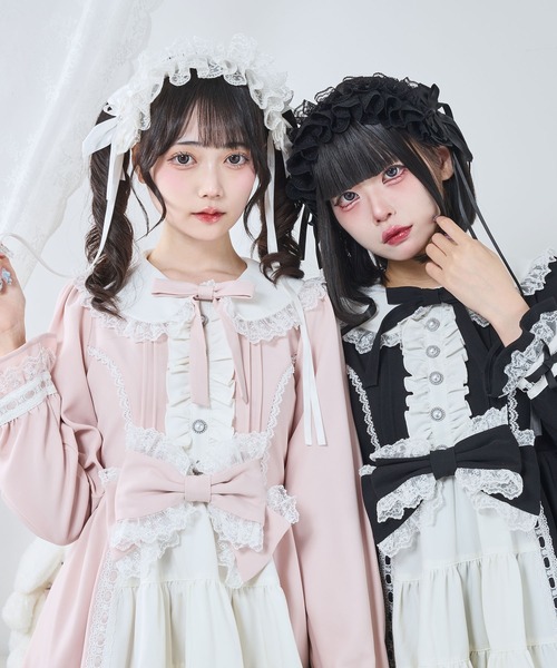 DearMyLove(ディアマイラブ)の「プリンセスティアードはしごレースフリルワンピース(ワンピース・レディース・ブラック系その他2/ブラック×ピンク/ピンク系その他/ブラック×ホワイト/ベビーピンク/ブラック系その他・3L/LL/LARGE/MEDIUM)」の9枚目の写真