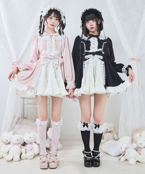 DearMyLove(ディアマイラブ)の「プリンセスティアードはしごレースフリルワンピース(ワンピース・レディース・ブラック系その他2/ブラック×ピンク/ピンク系その他/ブラック×ホワイト/ベビーピンク/ブラック系その他・3L/LL/LARGE/MEDIUM)」の10枚目の写真