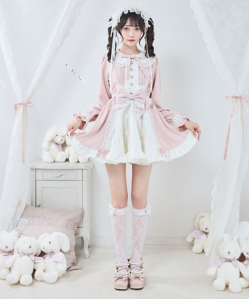 DearMyLove(ディアマイラブ)の「プリンセスティアードはしごレースフリルワンピース(ワンピース・レディース・ブラック系その他2/ブラック×ピンク/ピンク系その他/ブラック×ホワイト/ベビーピンク/ブラック系その他・3L/LL/LARGE/MEDIUM)」の13枚目の写真