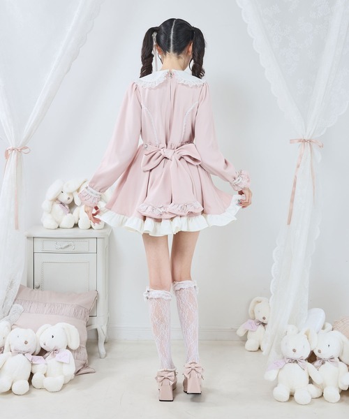 DearMyLove(ディアマイラブ)の「プリンセスティアードはしごレースフリルワンピース(ワンピース・レディース・ブラック系その他2/ブラック×ピンク/ピンク系その他/ブラック×ホワイト/ベビーピンク/ブラック系その他・3L/LL/LARGE/MEDIUM)」の14枚目の写真