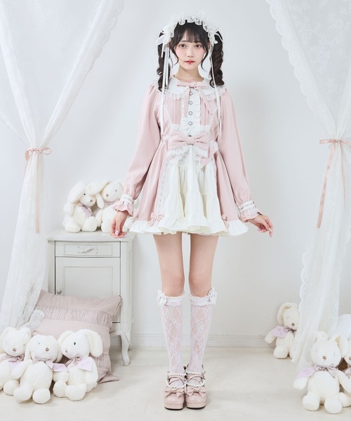 DearMyLove(ディアマイラブ)の「プリンセスティアードはしごレースフリルワンピース(ワンピース・レディース・ブラック系その他2/ブラック×ピンク/ピンク系その他/ブラック×ホワイト/ベビーピンク/ブラック系その他・3L/LL/LARGE/MEDIUM)」の15枚目の写真