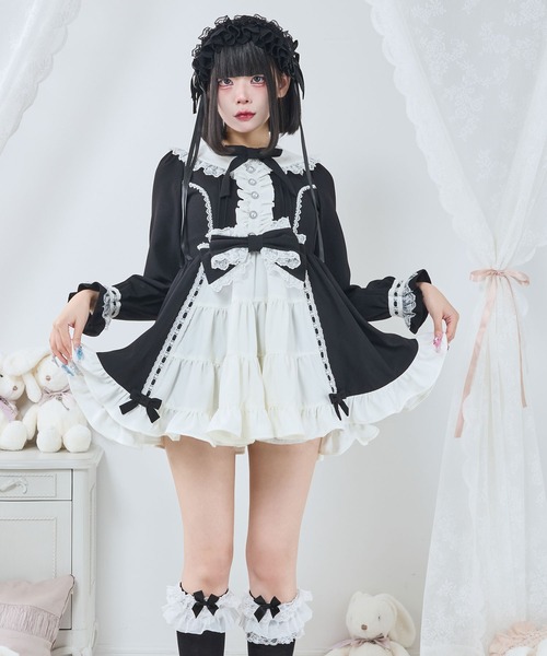 DearMyLove(ディアマイラブ)の「プリンセスティアードはしごレースフリルワンピース(ワンピース・レディース・ブラック系その他2/ブラック×ピンク/ピンク系その他/ブラック×ホワイト/ベビーピンク/ブラック系その他・3L/LL/LARGE/MEDIUM)」の16枚目の写真