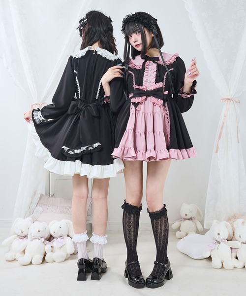 DearMyLove(ディアマイラブ)の「プリンセスティアードはしごレースフリルワンピース(ワンピース・レディース・ブラック系その他2/ブラック×ピンク/ピンク系その他/ブラック×ホワイト/ベビーピンク/ブラック系その他・3L/LL/LARGE/MEDIUM)」の18枚目の写真