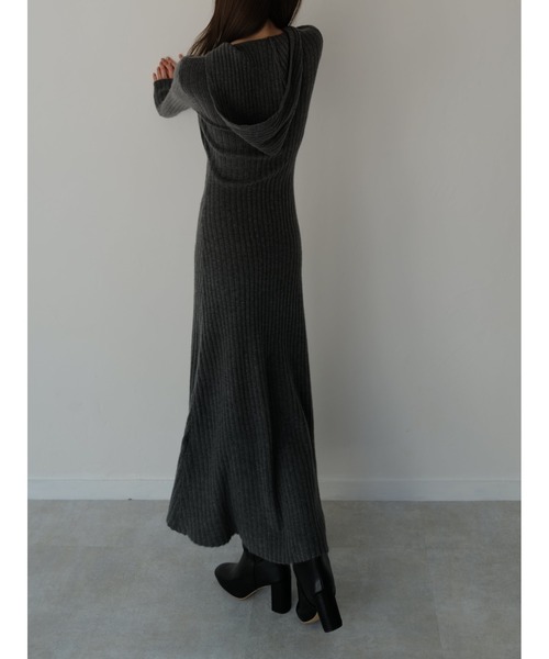 hoodie rib knit dress（ドレス）｜celon（セロン）のファッション通販