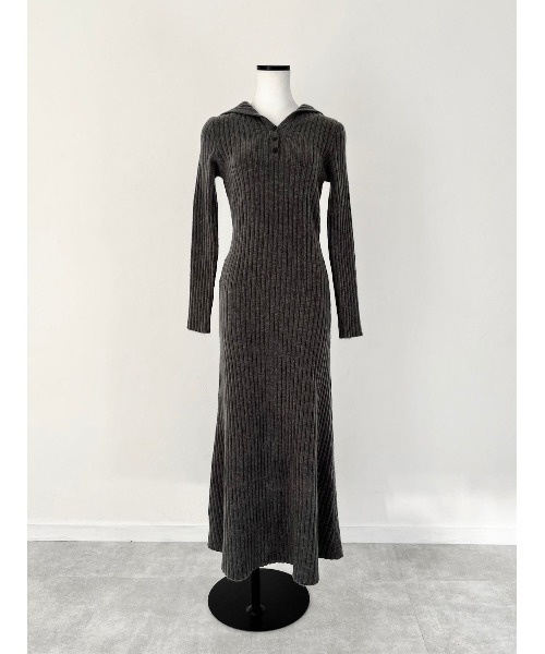 hoodie rib knit dress（ドレス）｜celon（セロン）のファッション通販
