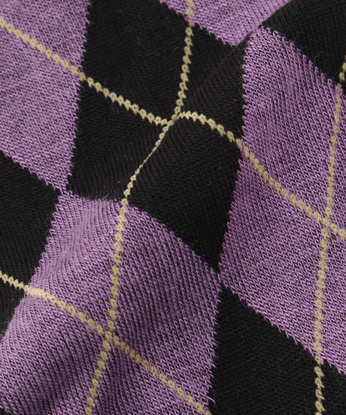 Spick & Span（スピックアンドスパン）の「CONLEAD/コンリード Argyle wool short（ソックス/靴下・レディース・ベージュ/ブラック/ボルドー・FREE）」の5枚目の写真