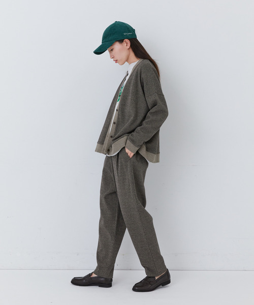conges payes ADIEU TRISTESSE(コンジェ ペイエ アデュートリステス)の「ポンチカーディガン(カーディガン/ボレロ・レディース・ダークブラウン/ベージュ/ライトブラウン・FREE)」の5枚目の写真