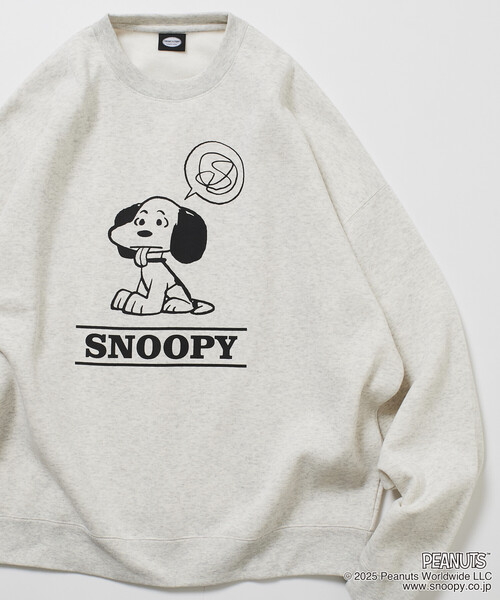 セール】限定展開 PEANUTS/ピーナッツ 別注 フロントプリント クルー
