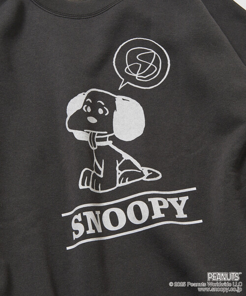 FREAK'S STORE(フリークスストア)の「限定展開 PEANUTS/ピーナッツ 別注 フロントプリント クルーネックスウェット/スヌーピー(スウェット・メンズ・アッシュグレー/ネイビー/スミクロ/ピンク・SMALL/MEDIUM/LARGE)」の6枚目の写真